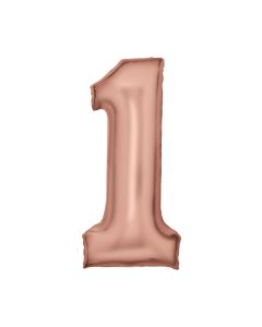 Zahlenballon_1_rosegold_matt