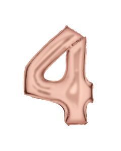 Zahlenballon_4_rosegold_matt
