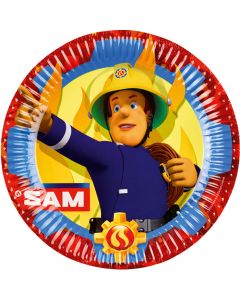 8 Teller Fireman Sam 2017 Papier rund 22,8 cm
