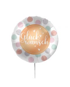 Folienballon - Glueckwunsch Dots