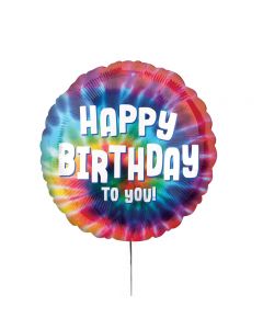 Standard Batik Birthday Folienballon S40 verpackt