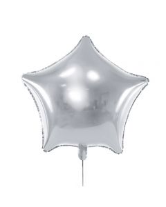 Folienballon in Stern-Form silber-metallisch