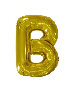 Grosser Buchstabe B Gold Folienballon   86 cm