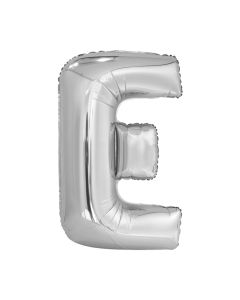 Folienballon Großer Buchstabe E in Silber