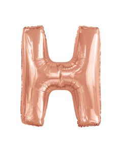 Folienballon Großer Buchstabe H in Rosé Gold