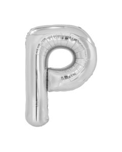 Folienballon Großer Buchstabe P in Silber