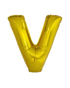 Folienballon Großer Buchstabe V in Gold