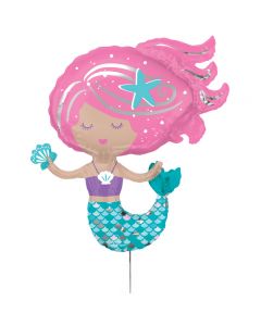 XL Folienballon schillernde Meerjungfrau