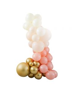Ballon Girlande - Peach and Gold