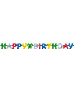 Partykette Happy Birthday Papier 140 x 11 cm