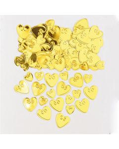 Konfetti Liebende Herzen in gold
