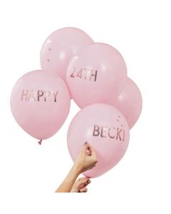 Ballon Kit - Personalised Pink and Rose Gold