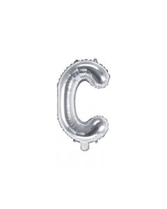 Folienballon Kleiner Buchstabe C in Silber