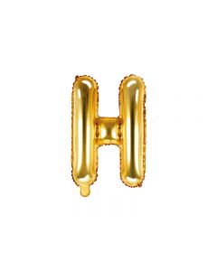 Folienballon Kleiner Buchstabe H in Gold
