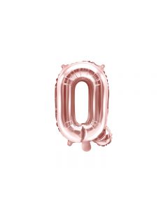 Folienballon Kleiner Buchstabe Q in Rosé Gold