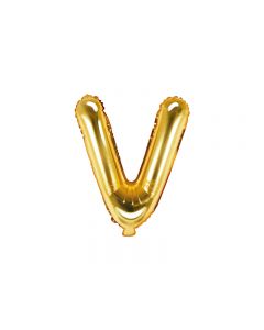 Folienballon Kleiner Buchstabe V in Gold