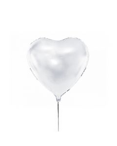 Folienballon Herz, 45cm, weiß