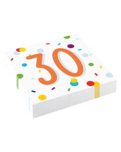 20 Servietten Confetti Birthday 30 33 x 33 cm