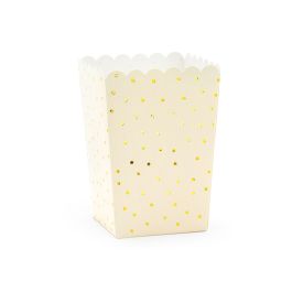 Unique 19578 Popcornschachteln Klein – 8 Stück, 13x9,5x5,5 Cm, Rot-weiß Gestreift, Retro-Look, Für Filmabend, Party, Übernachtung