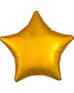 Standard "Gold Metallic" Folienballon Stern, S15, verpackt, 48cm