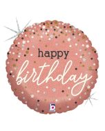 Mini Shape 9" Roségold Confetti B-Day