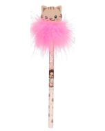 TOPModel Bleistift mit Radier-Topper CAT LOVE, braun