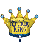 Folienballon -  Birthday King 75 x 58 cm