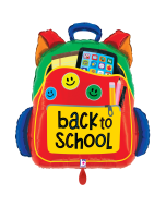 Folienballon - Rucksack back to school 53 x 58 cm