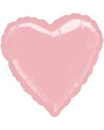 Standard Metallic Pastel Pink Folienballon Herz C16 lose 43 cm