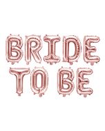 Folienballon-Girlande 'Bride to be' in rosé-gold