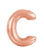Folienballon Großer Buchstabe C in Rosé Gold