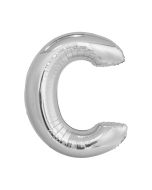 Folienballon Großer Buchstabe C in Silber