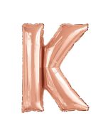 Folienballon Großer Buchstabe K in Rosé Gold