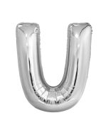 Folienballon Großer Buchstabe U in Silber