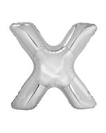 Folienballon Großer Buchstabe X in Silber