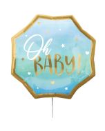 XL Folienballon 'Oh Baby' hellblau