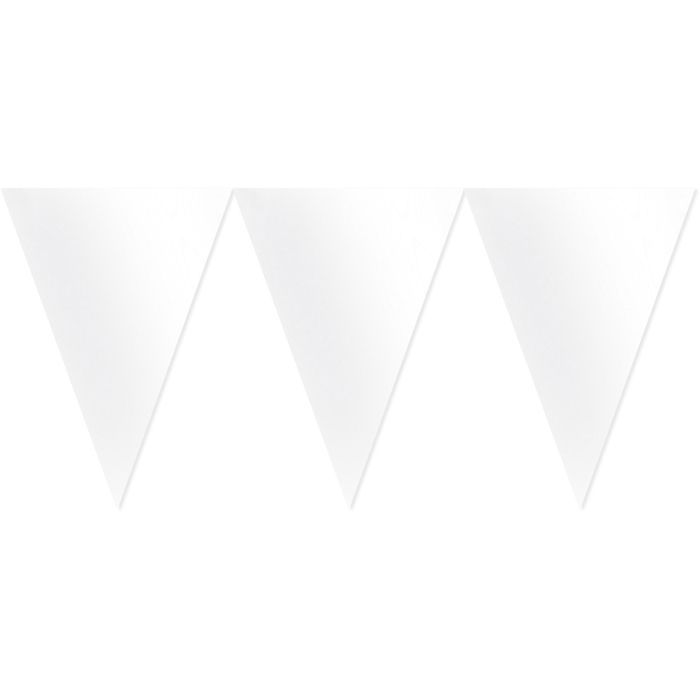 ENGLAND ENG2745 Wimpelkette – 6 M, Weiß/Rot, PVC, Wiederverwendbar