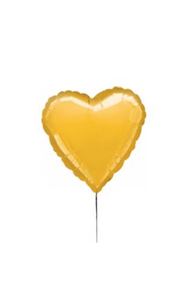 Ballon in Herzform in der Farbe Gold Metallic