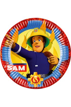 8 Teller Fireman Sam 2017 Papier rund 22,8 cm