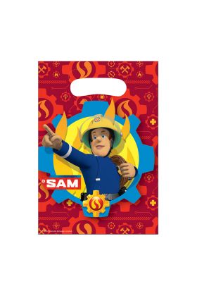 8 Partytueten Feuerwehrmann Sam - 2017 Plastik 23,4 x 16,2 cm
