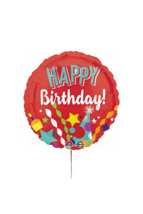 Folienballon 'Happy Birthday' - festlich