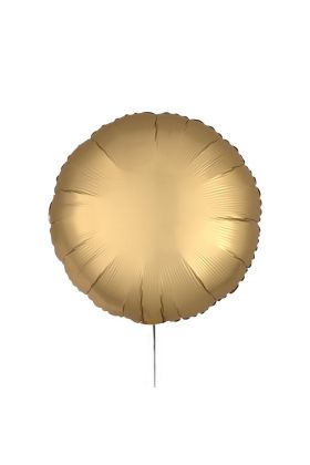 Luxuriöser runder Folienballon in gold satin (43 cm)