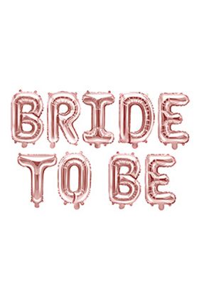Folienballon-Girlande 'Bride to be' in rosé-gold