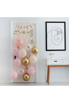 Ballon Set - Rosa Gold Birthday Door Kit