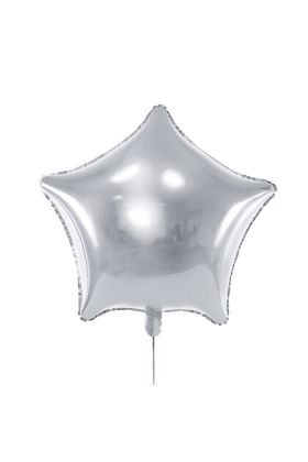 Folienballon in Stern-Form silber-metallisch