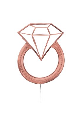 Folienballon - Diamant Ring rosé gold