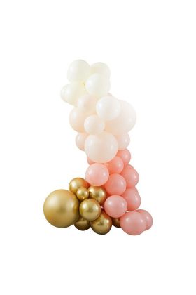 Ballon Girlande - Peach and Gold