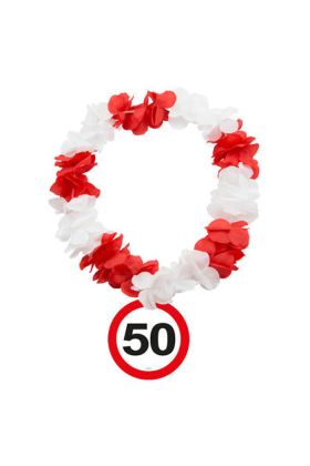 Blumenkette Verkehrsschild 50 Jahre