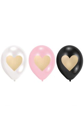6 Latex Balloons Everyday Love 22,8 cm/9