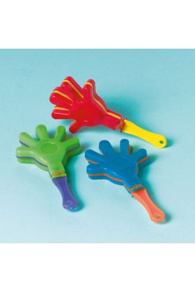 12 Mini-Handklatscher Plastik 8,6 x 4,6 cm
